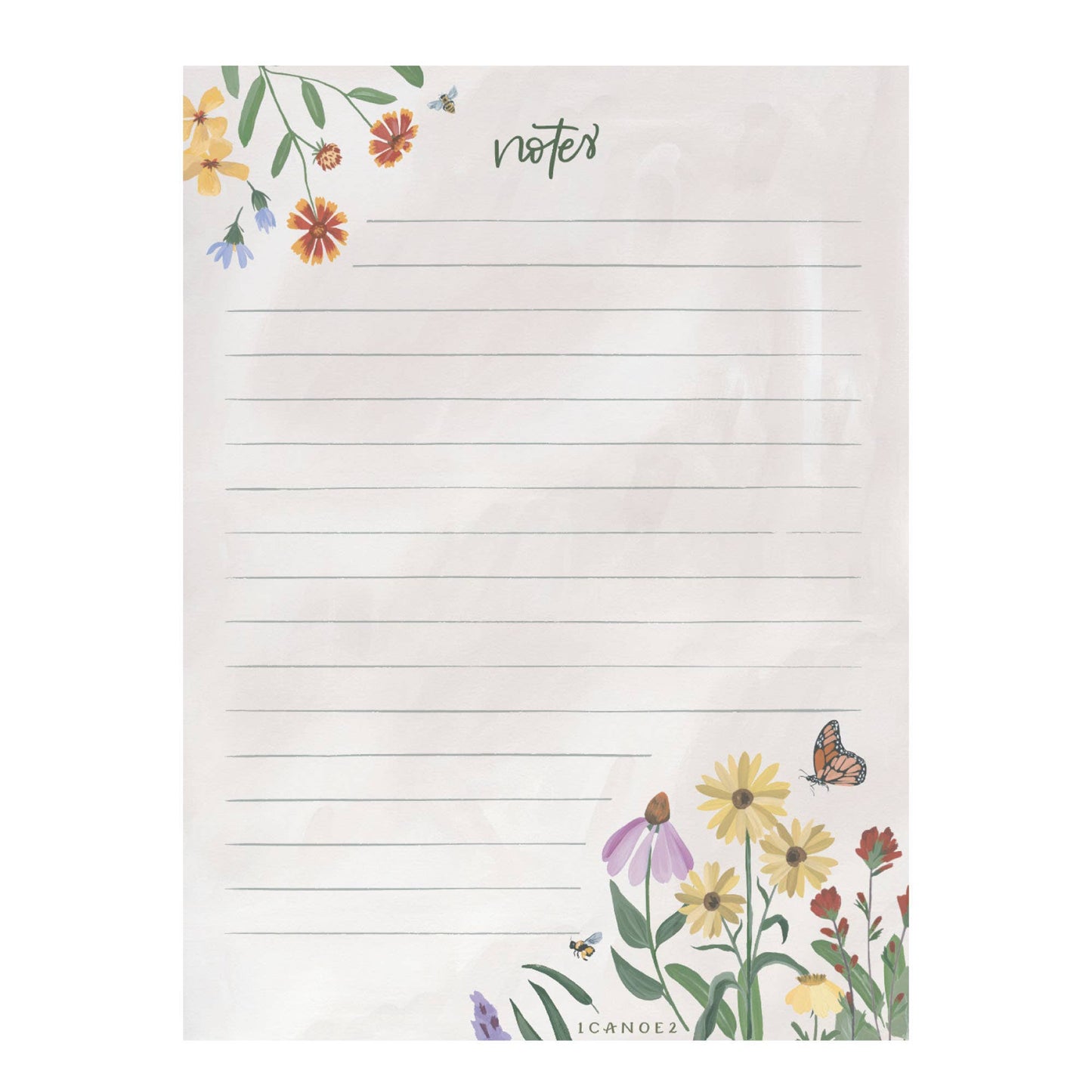 Wildflower Botanicals Floral Notepad