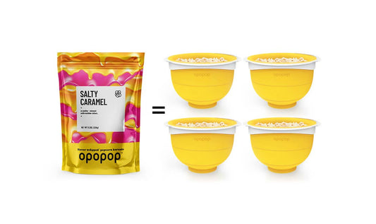 Salty Caramel Flavor Wrapped Popcorn Kernels Bags