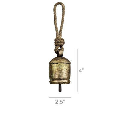 Small Chaulk Brass Bell w/Rope