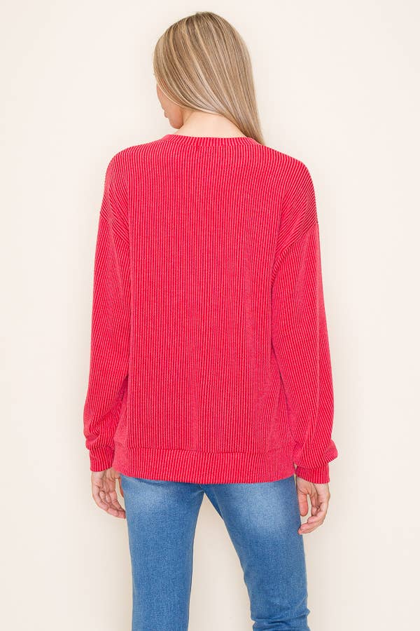 XOXO Red Longsleeve Graphic Tee