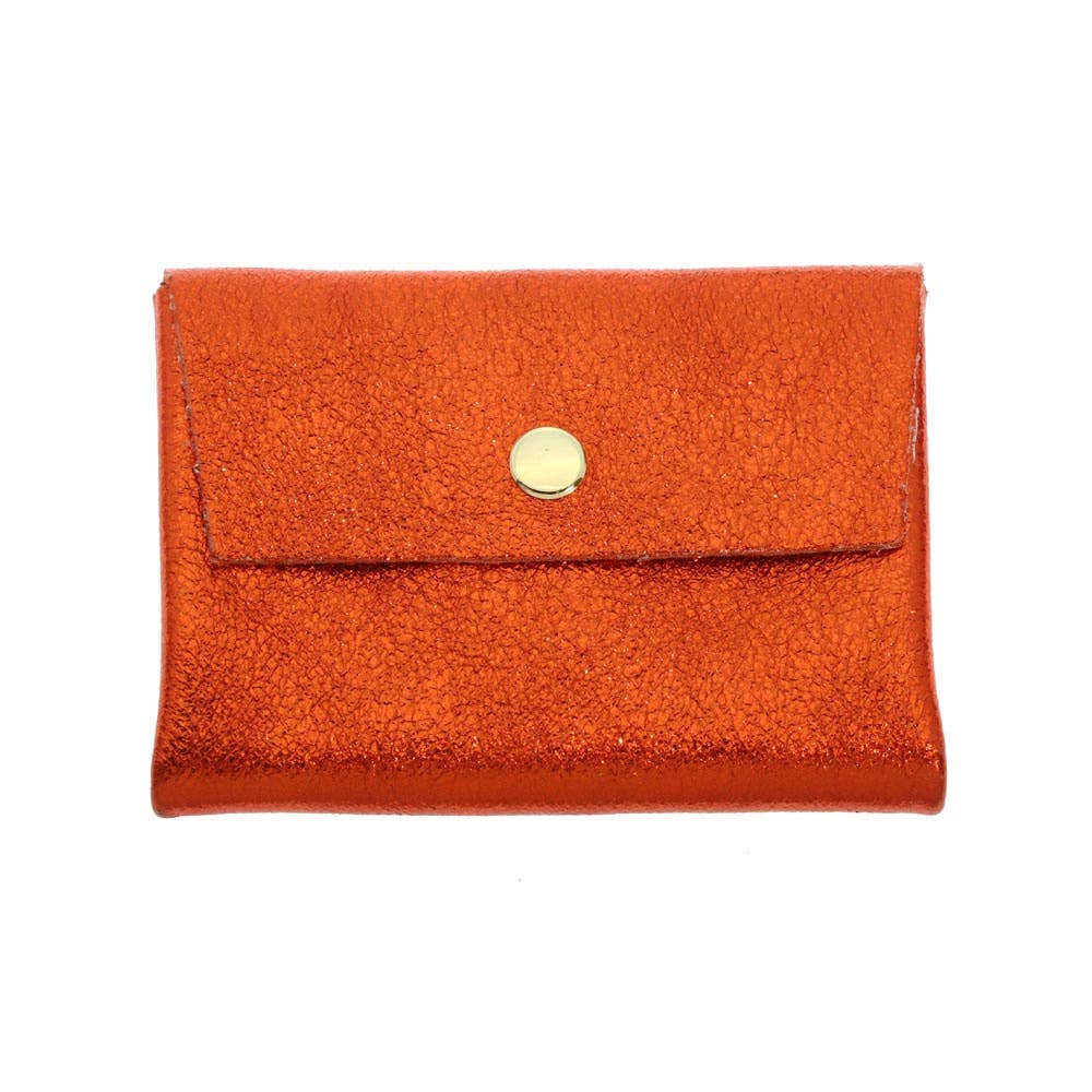 Iridescent Leather Wallet/Card Holder
