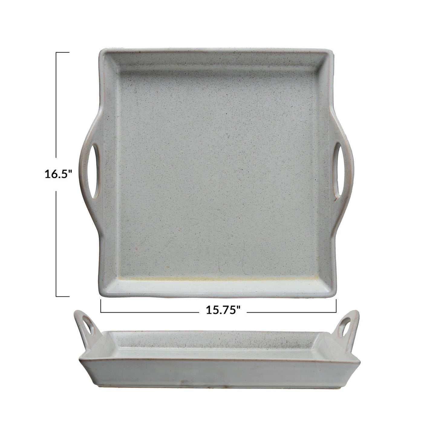 Stoneware Tray w/ Handles