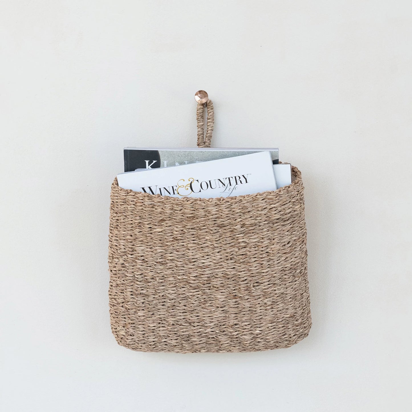 Hand-Woven Seagrass Wall Basket