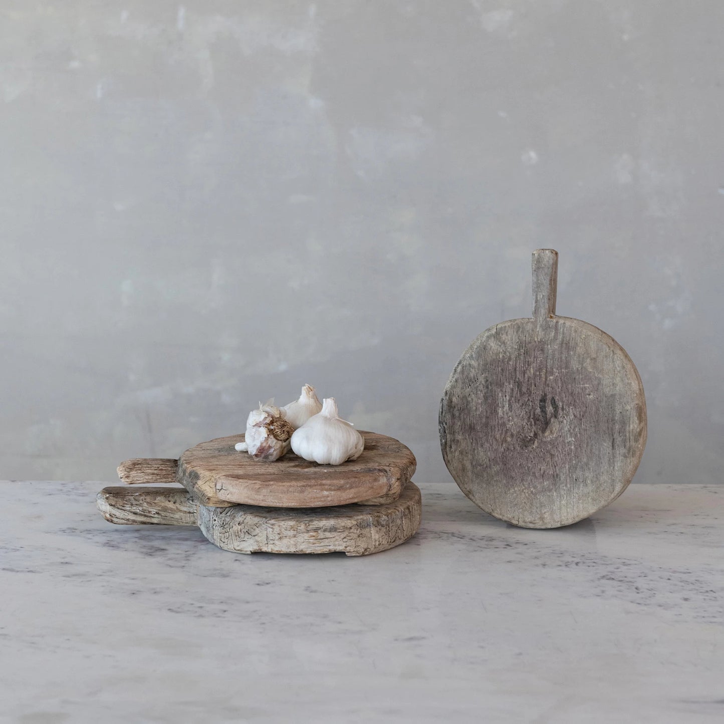 Found Decorative Wood Bread Board with Handle