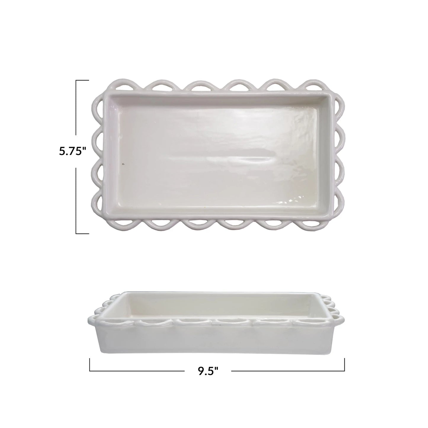 Decorative Scalloped Napkin Holder