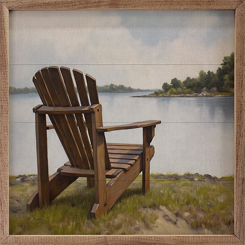 Adirondack Chair By The Lake Sign