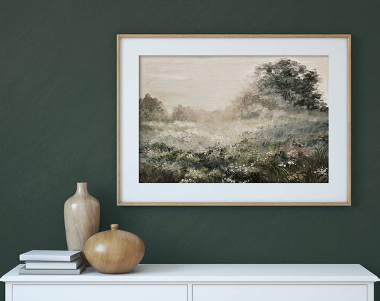 Countryside Sunset Traditional Art Print: 11x14