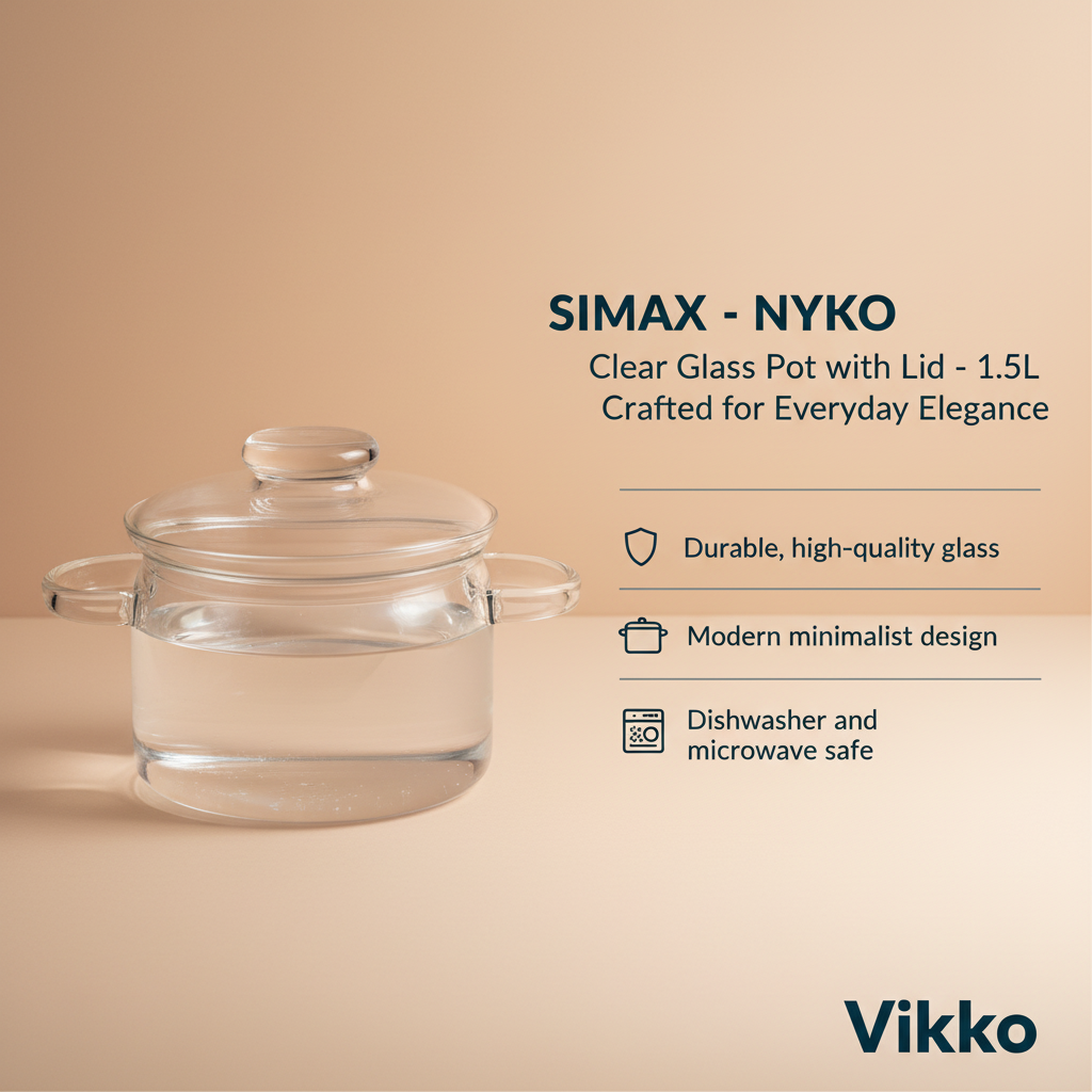 Clear Glass Pot with Lid