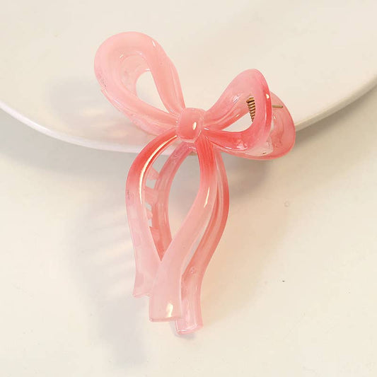 Jelly Color Bow Hair Clip