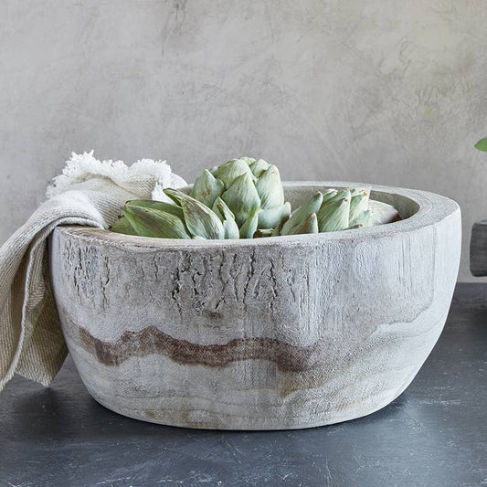 Charcoal Paulownia Serving Bowl