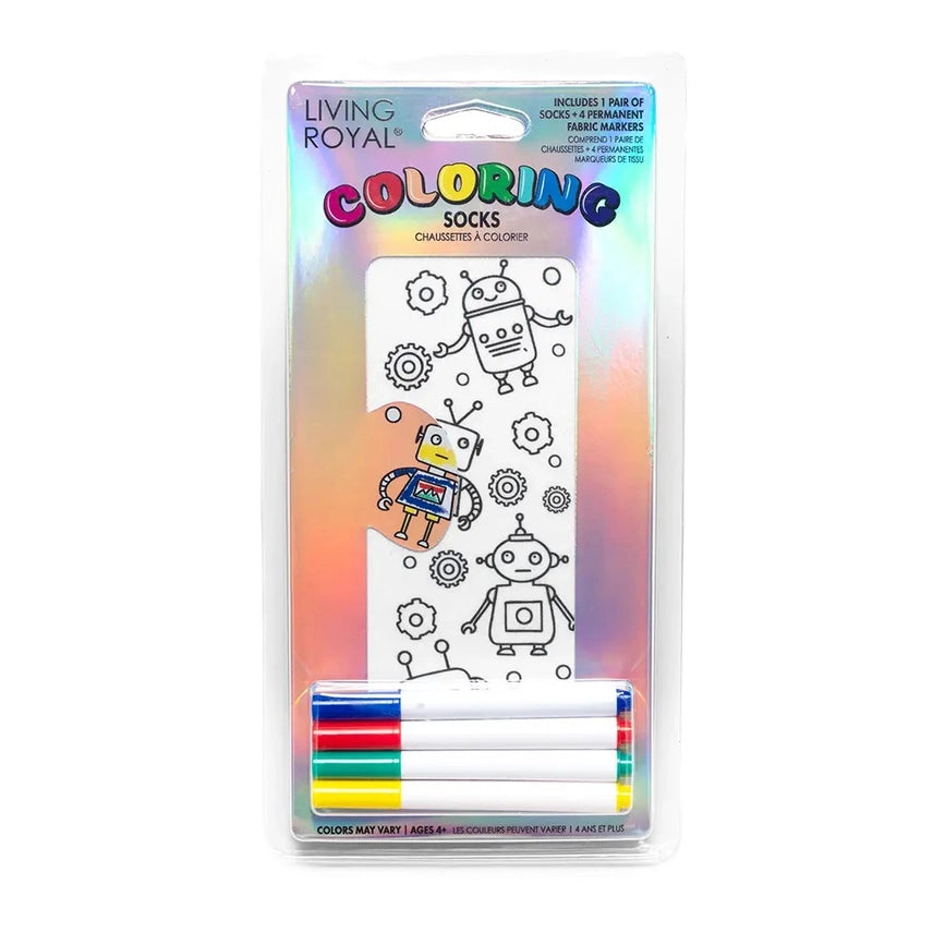 Robot Coloring Socks