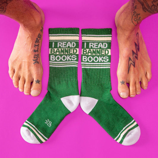 I Read Banned Books Crew Socks