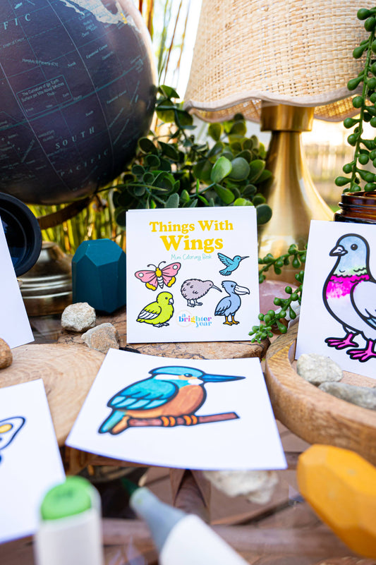 Flying Animals Mini Coloring Book