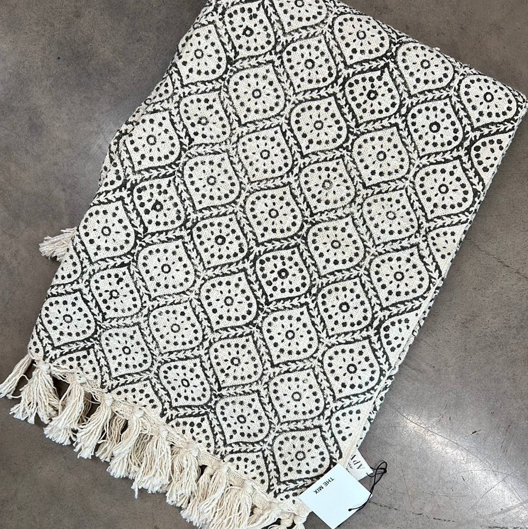 Black & Cream Throw