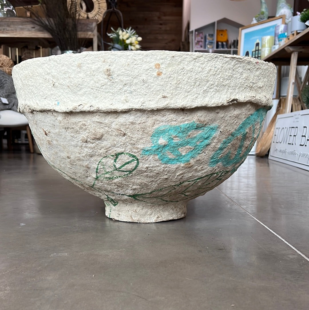 Large paper mache bowl