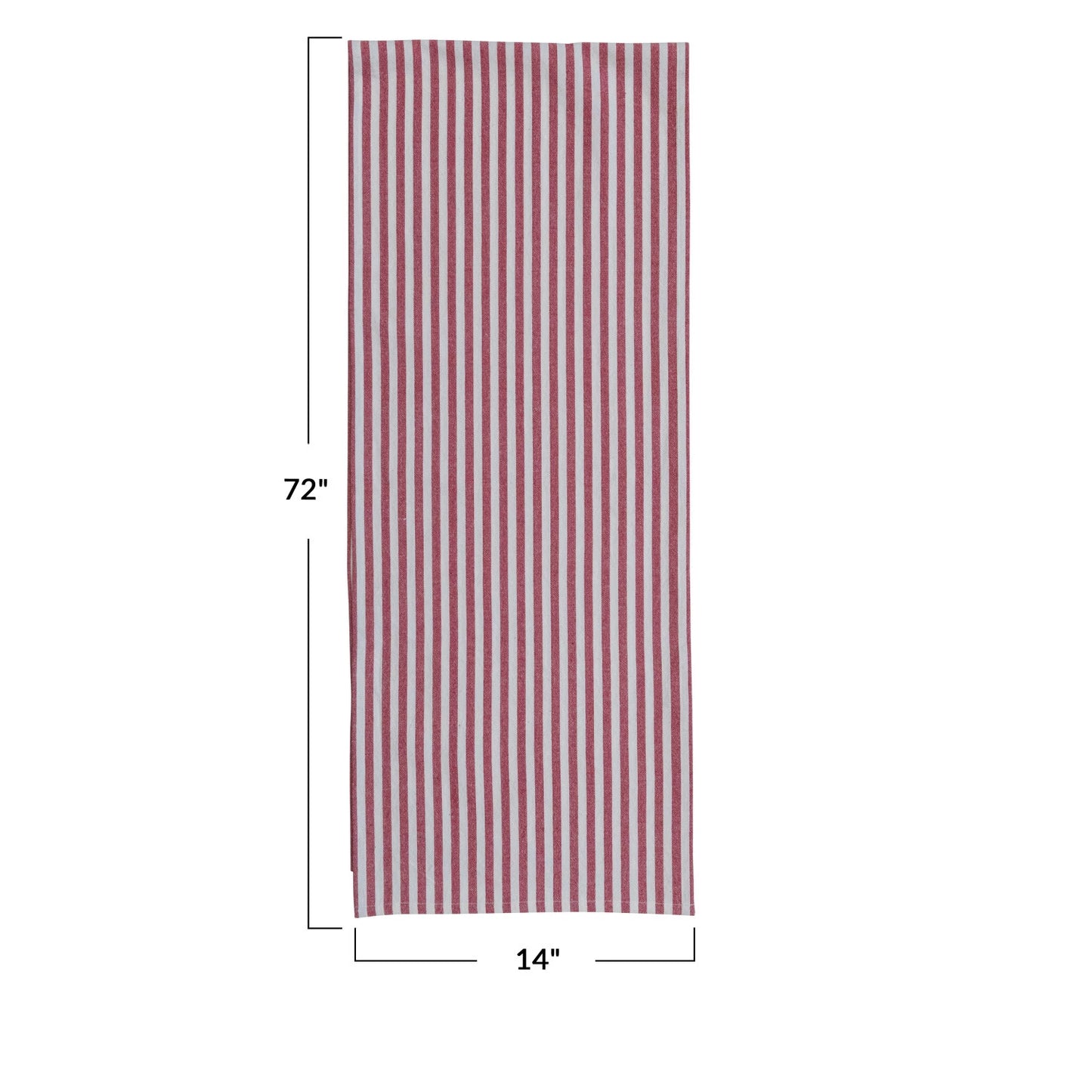 Red Stripe Woven Cotton Table Runner