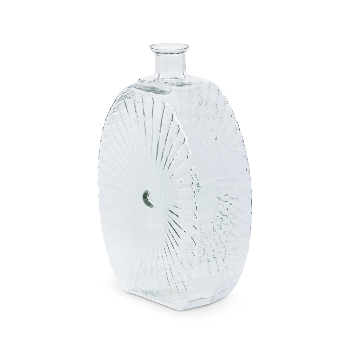 Starburst Embossed Oval Bottle Vase