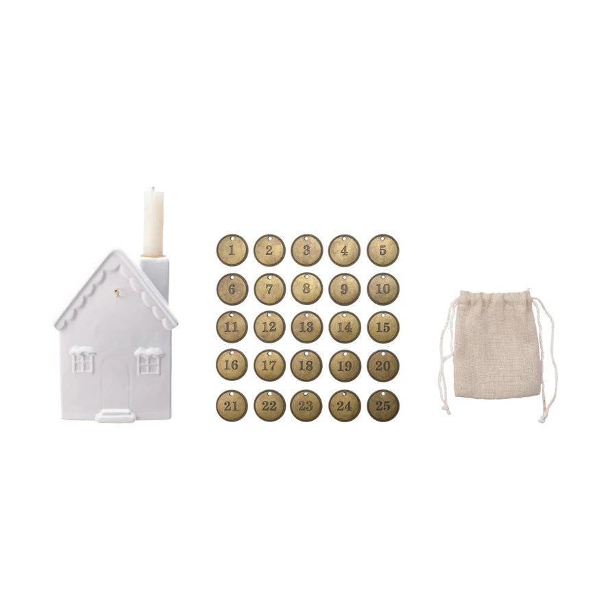 House Shaped Taper Holder/Advent Calendar