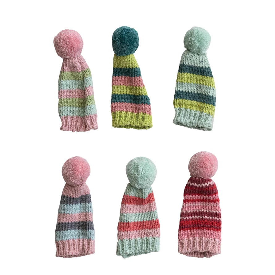 Cotton Knit Hat Bottle Topper