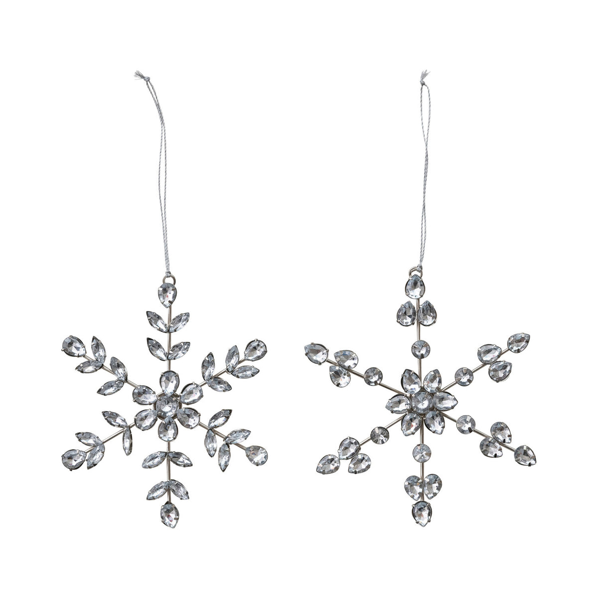 Acrylic Jewel & Metal Snowflake Ornament