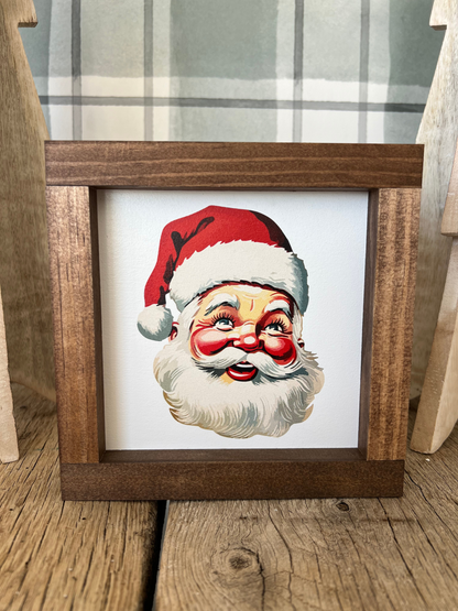 Retro Santa Wall Sign