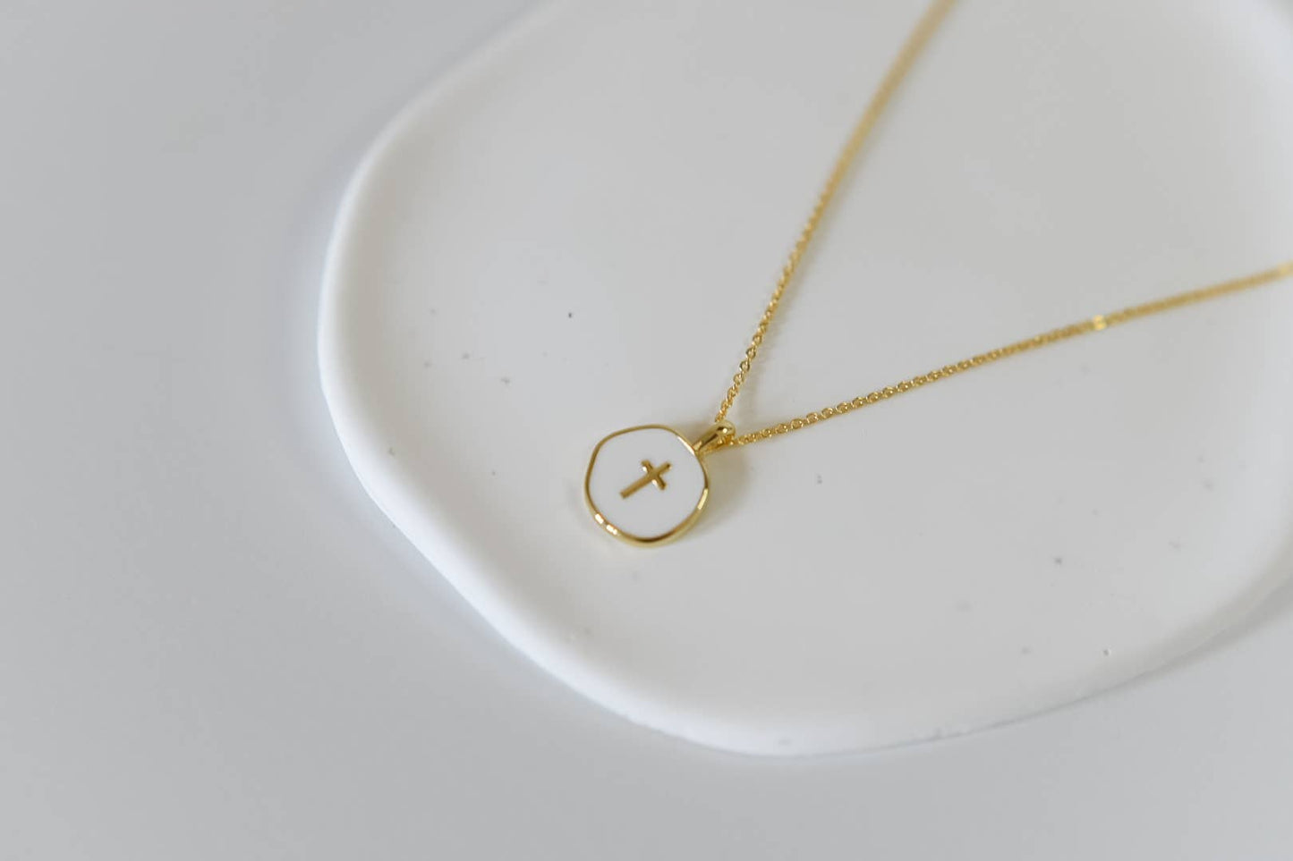 The Lennon Dainty Cross Charm Necklace