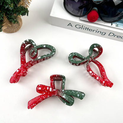 Bow Christmas Claw Clip