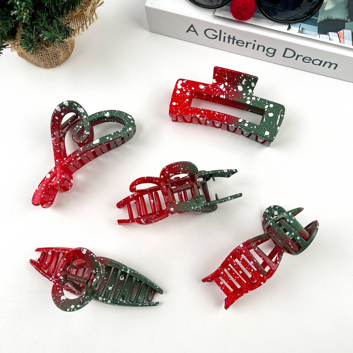 Bow Christmas Claw Clip