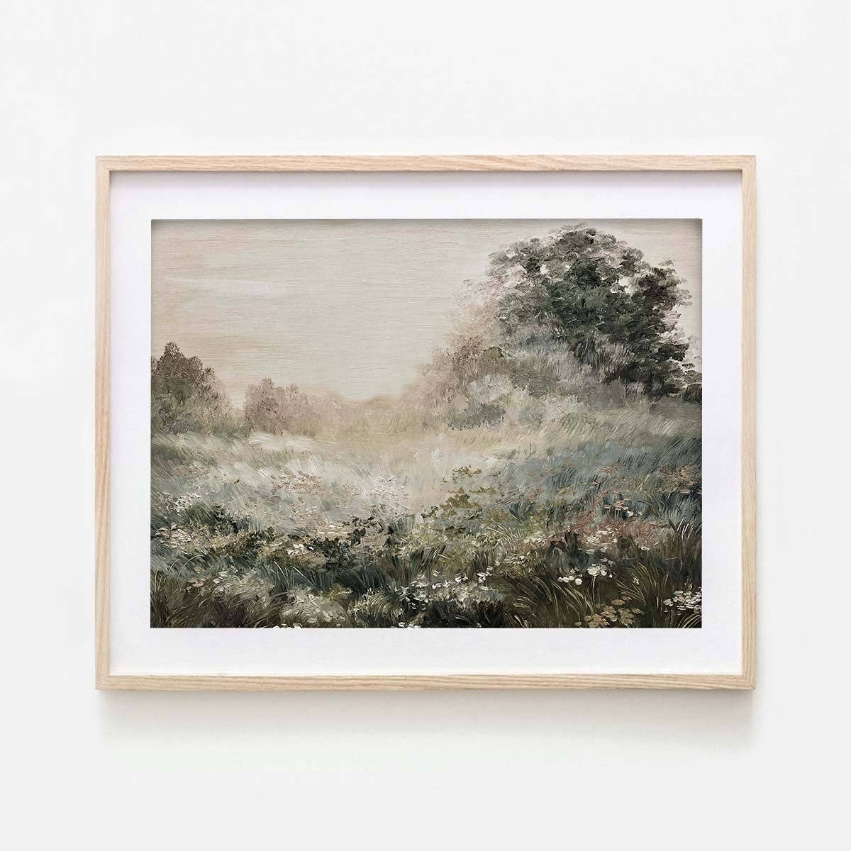 Countryside Sunset Traditional Art Print: 11x14