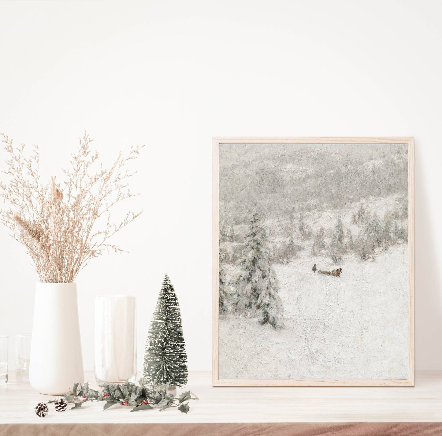 Winter Mist Vintage Art Print