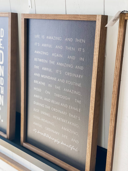 Life Is Amazing Wall Art