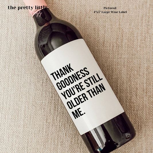 Older Birthday Wine Label