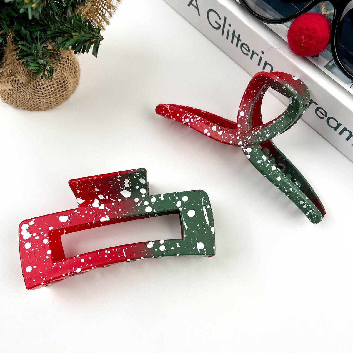 Bow Christmas Claw Clip