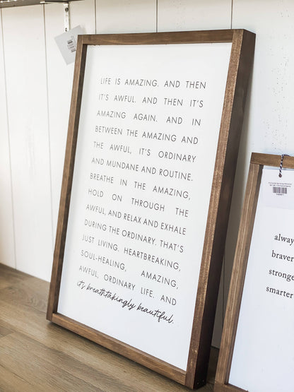 Life Is Amazing Wall Art