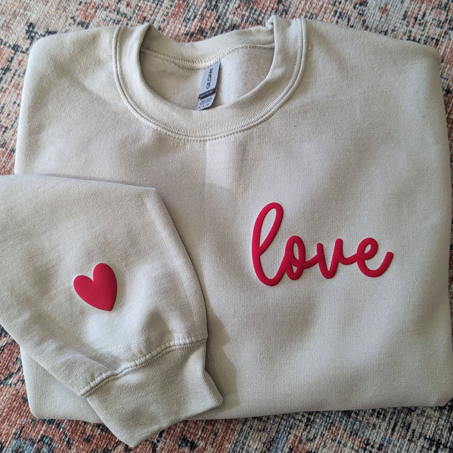 LOVE Puff Print Sweatshirt