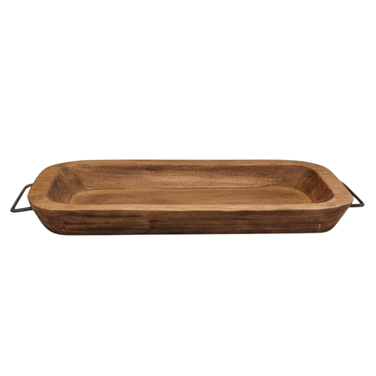 Brown Dough Bowl w/Handles