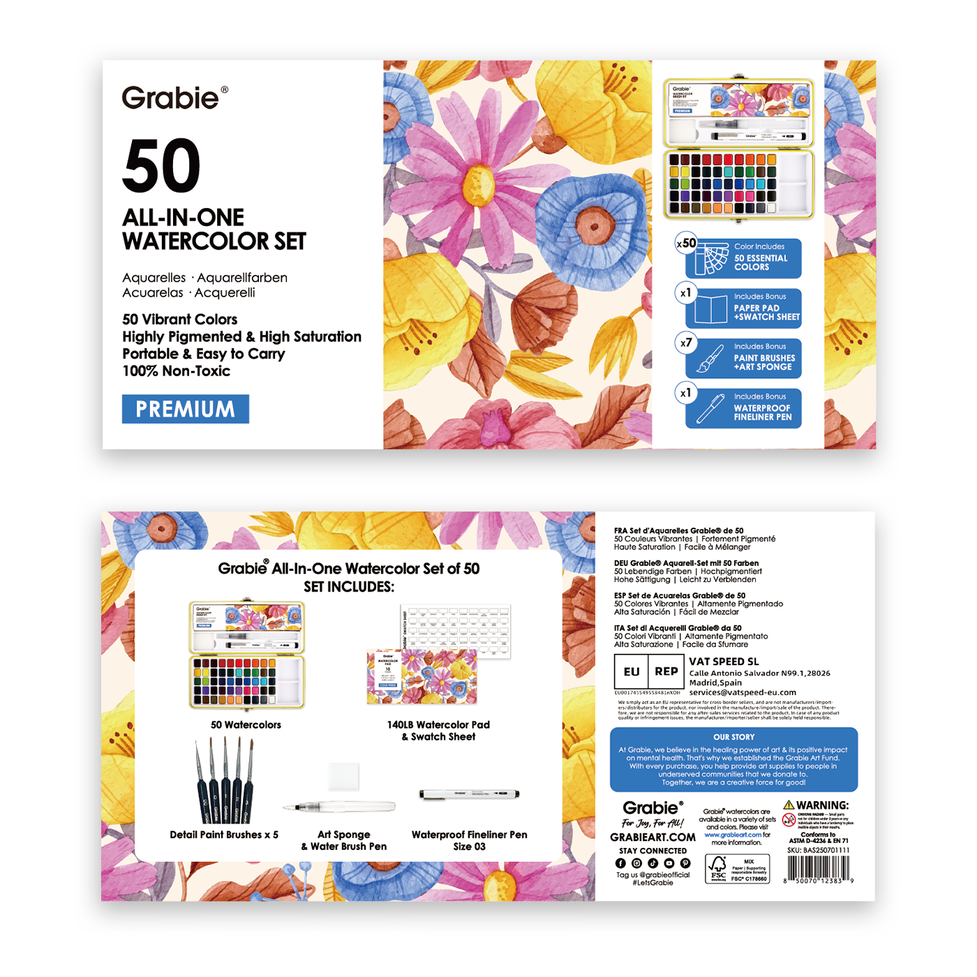 Grabie All-In-One Premium Watercolor Set