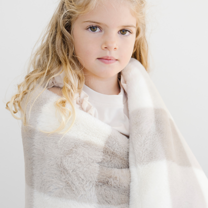 Christmas Spice Holiday Printed Faux Fur XL Throw Blanket