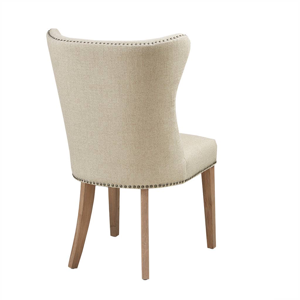 Cream Curved Wing Dining Chair