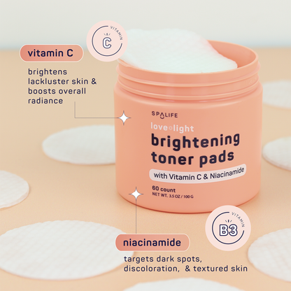 Love + light Brightening Toner Pads
