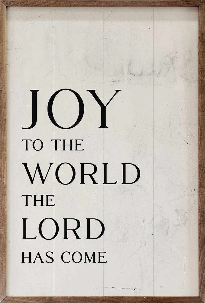 Joy To The World White Sign