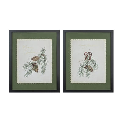 Merry Christmas w/Pine Print