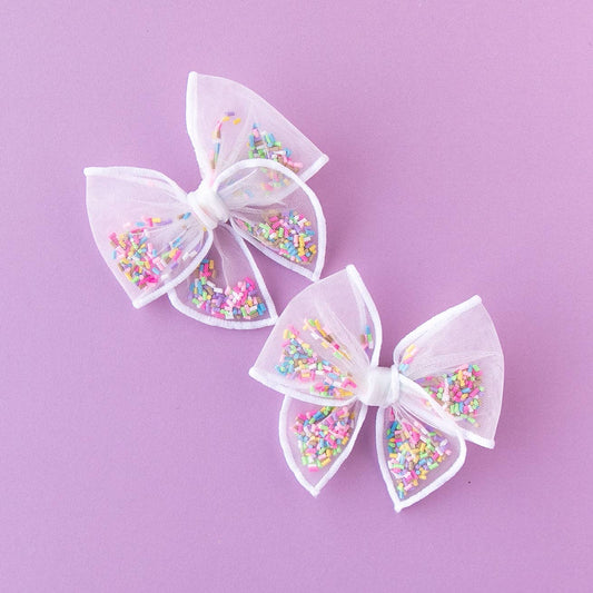 Sprinkles | Petite Party Bow Pigtail Set