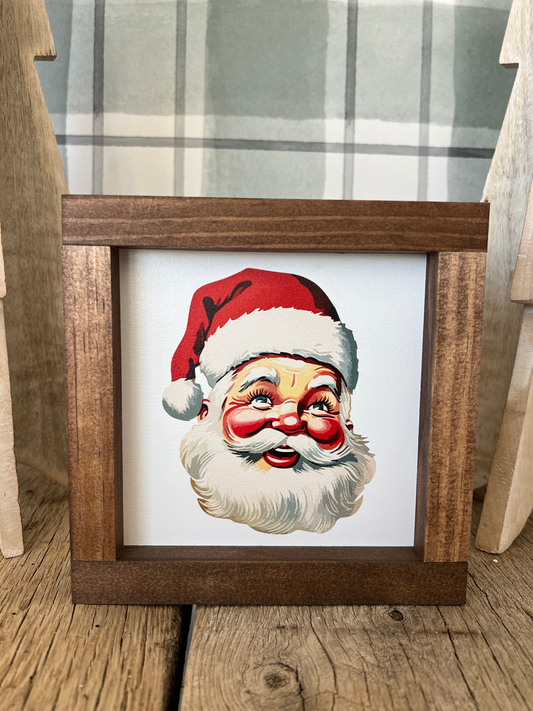 Retro Santa Wall Sign