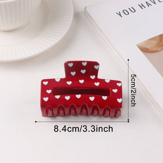 Red Heart Hair Clip