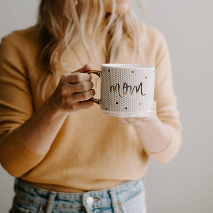 Mom Gold Tile Coffee Mug