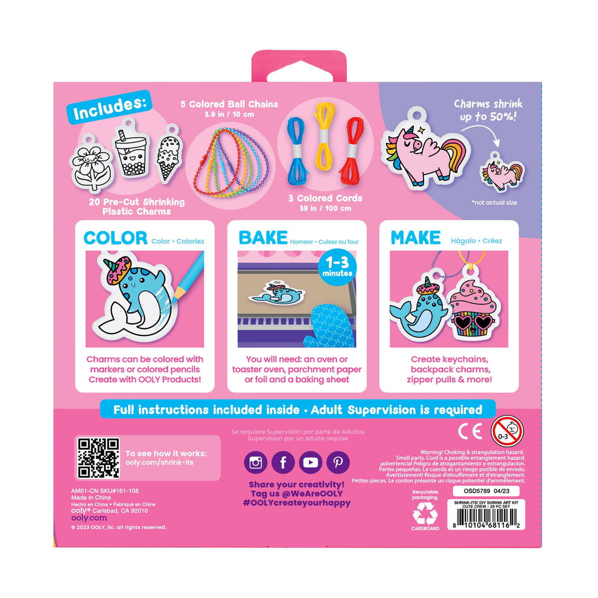 Cute Crew Shrink-Its! DIY Shrink Art Kit