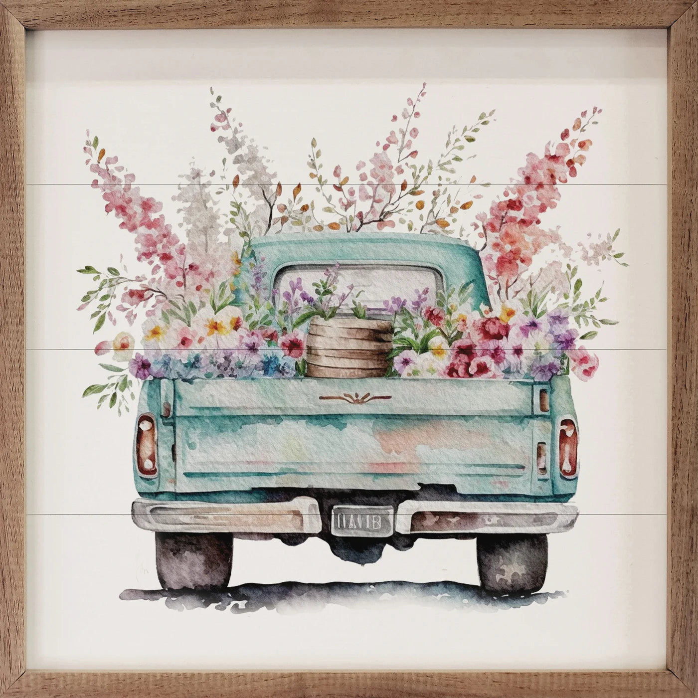 Spring Garden Truck Floral Sign