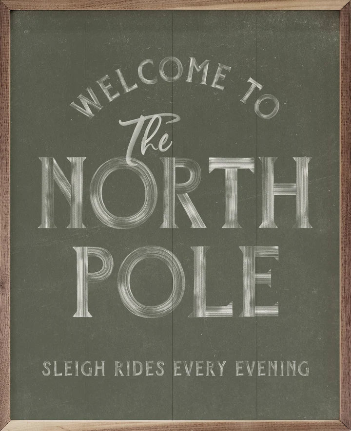 Welcome To The North Pole Sign