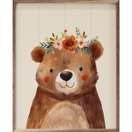 Boho Woodland Bear Sign